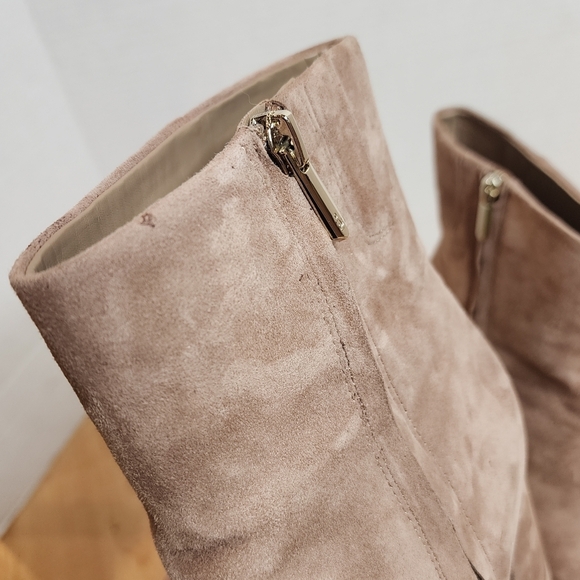 Sam Edelman 10W Suede Leather Codie Square Toe Bootie Nude Beige - Picture 10 of 16